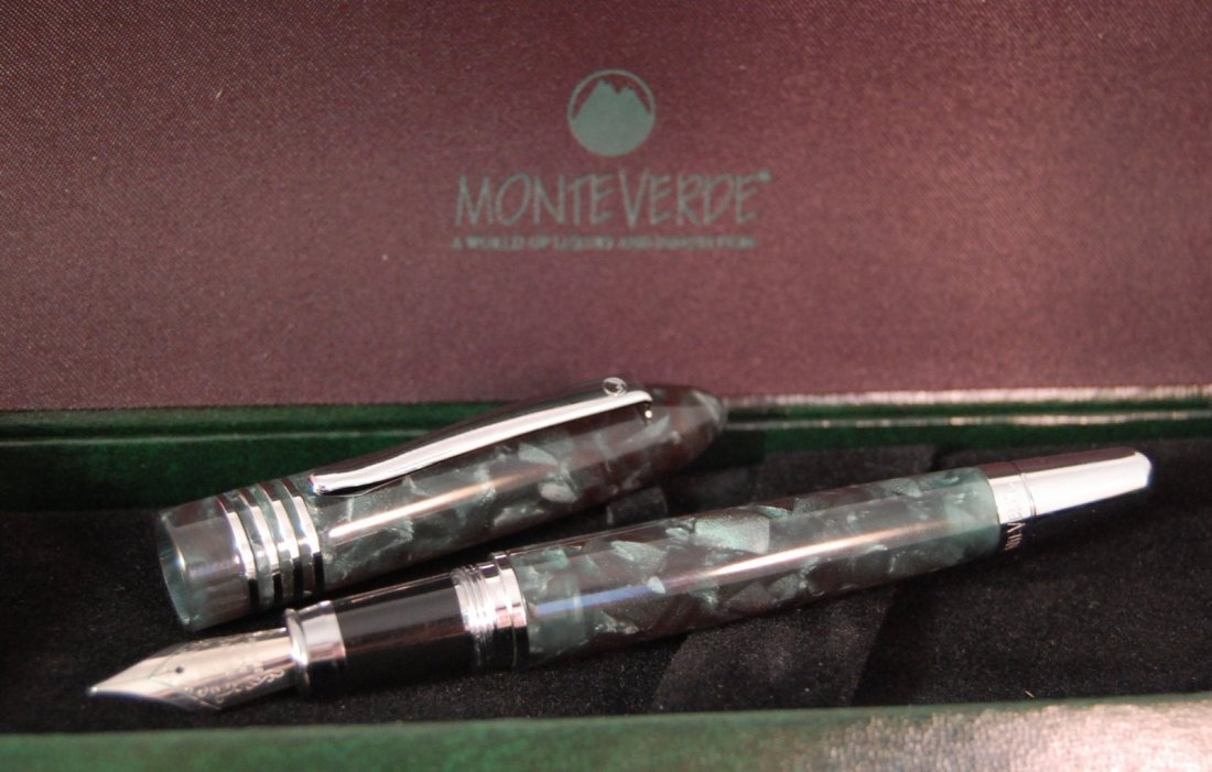 Monteverde Charisma Marble Green Ballpoint Pen Clearance Sale Mint Original Box